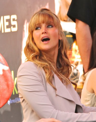 Jennifer Lawrence looking beautiful at The Hunger Games The Hob Event.
